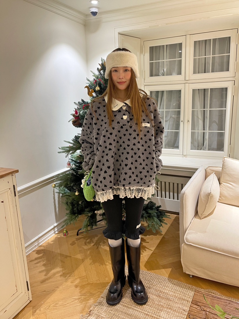 BOUTIQUE-L東大門㊣代購女士新品25秋冬休閑推薦人氣時尚衛衣BOUTIQUE-L衛衣圖色1