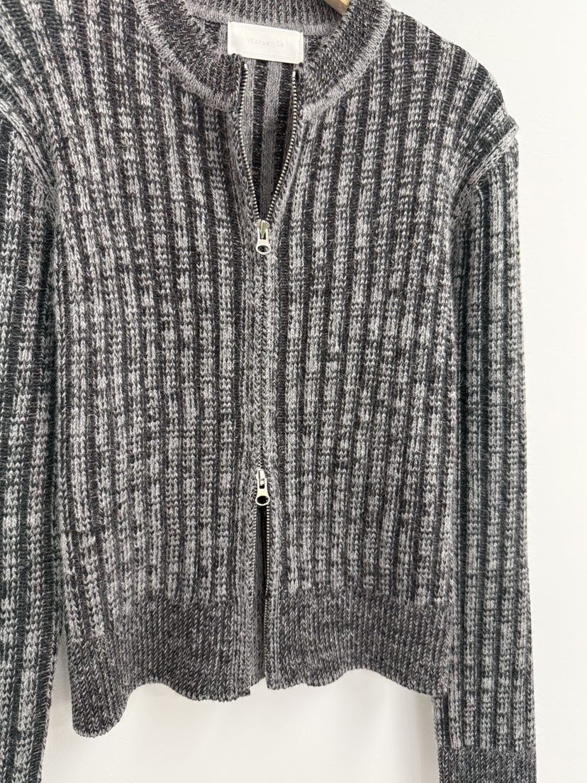 YIKHO STYLE東大門㊣代購女裝新款推薦休閑時尚針織衫拉鏈YIKHO STYLE針織衫