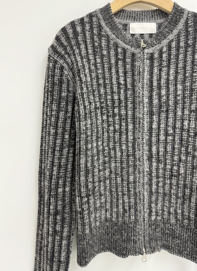 YIKHO STYLE東大門㊣代購女裝新款推薦休閑時尚針織衫拉鏈YIKHO STYLE針織衫