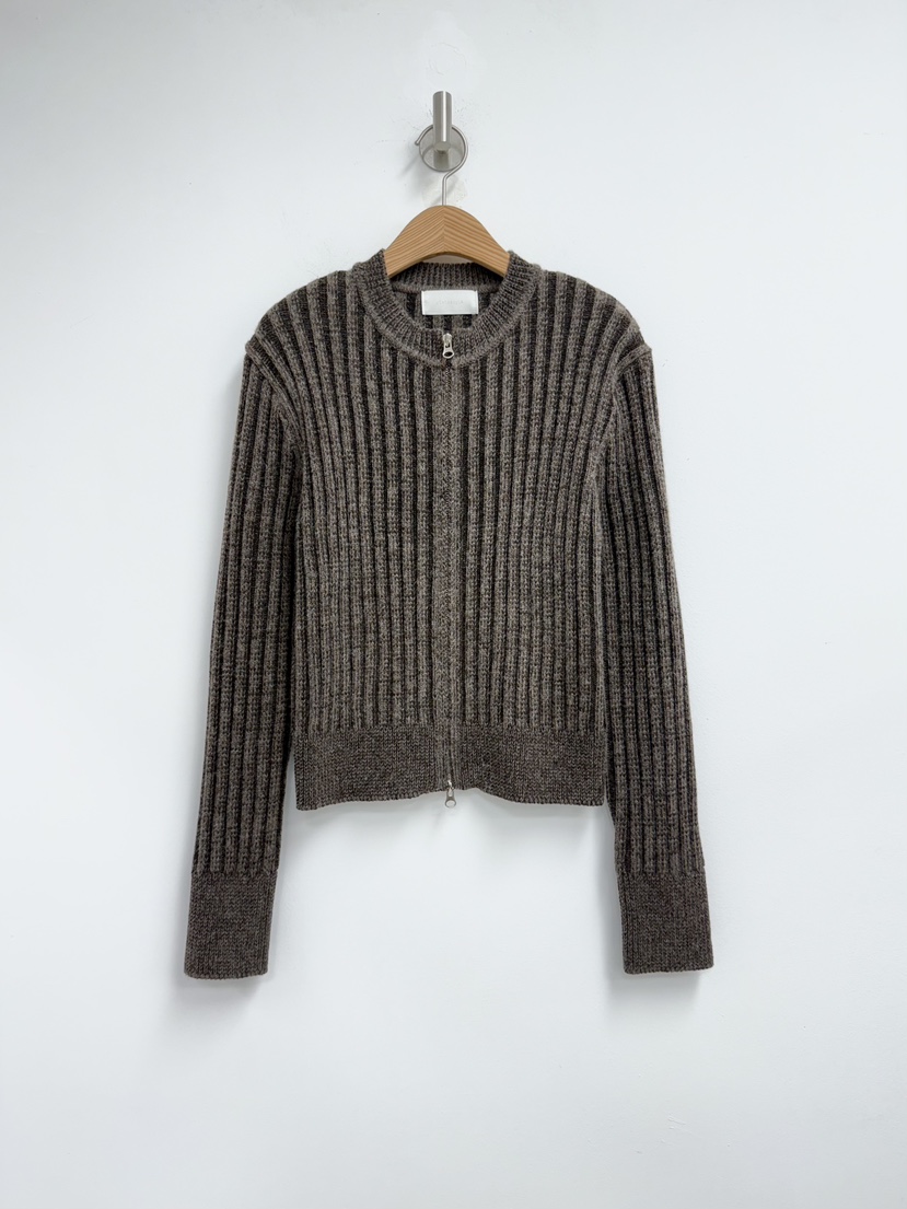 YIKHO STYLE東大門㊣代購女裝新款推薦休閑時尚針織衫拉鏈YIKHO STYLE針織衫圖色2