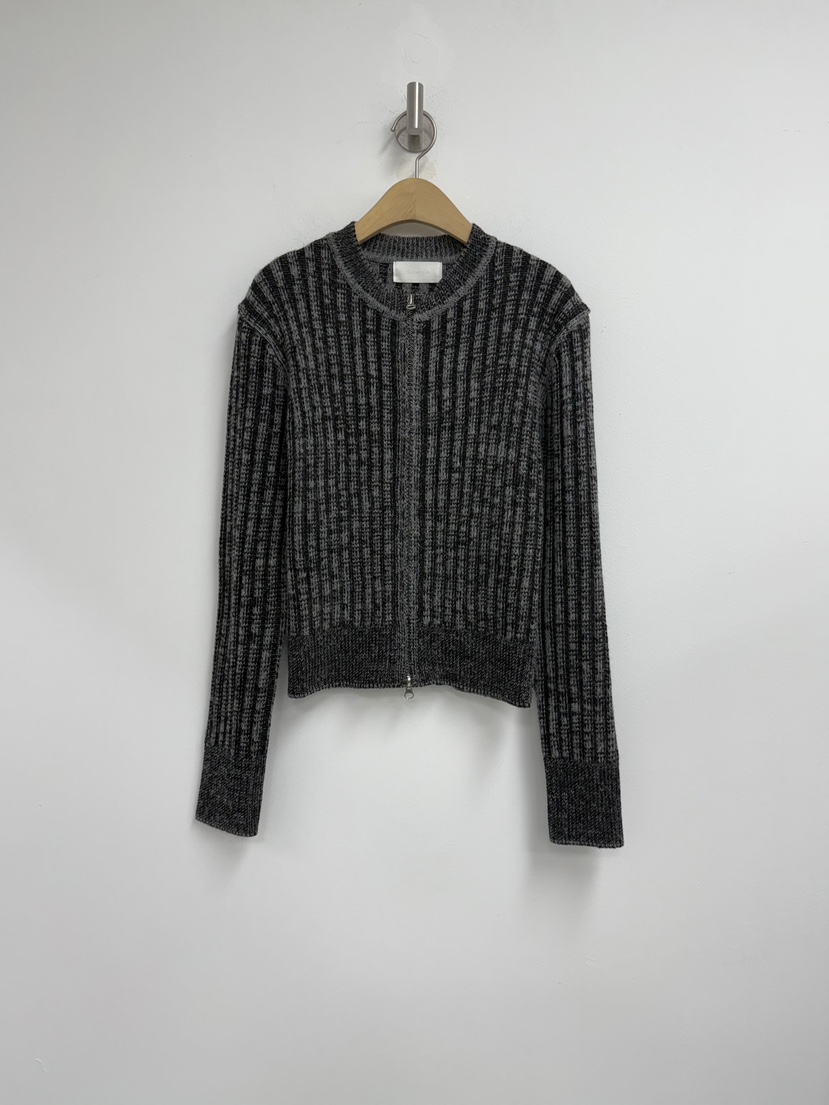 YIKHO STYLE東大門㊣代購女裝新款推薦休閑時尚針織衫拉鏈YIKHO STYLE針織衫圖色3