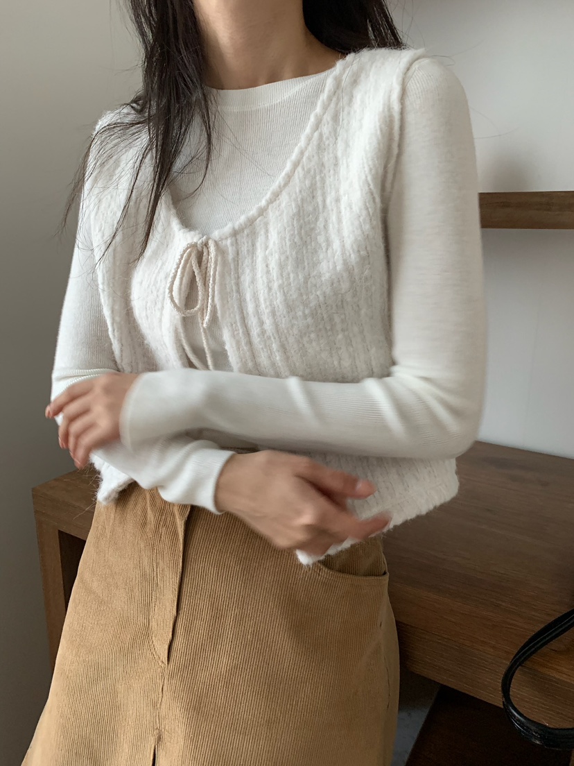 BLEECKER東大門㊣代購女裝新款休閑熱賣真品推薦馬甲安哥拉BLEECKER馬甲