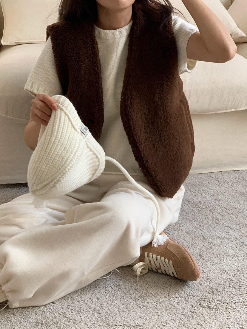 BLEECKER東大門㊣代購女裝新款休閑熱賣真品推薦馬甲安哥拉BLEECKER馬甲