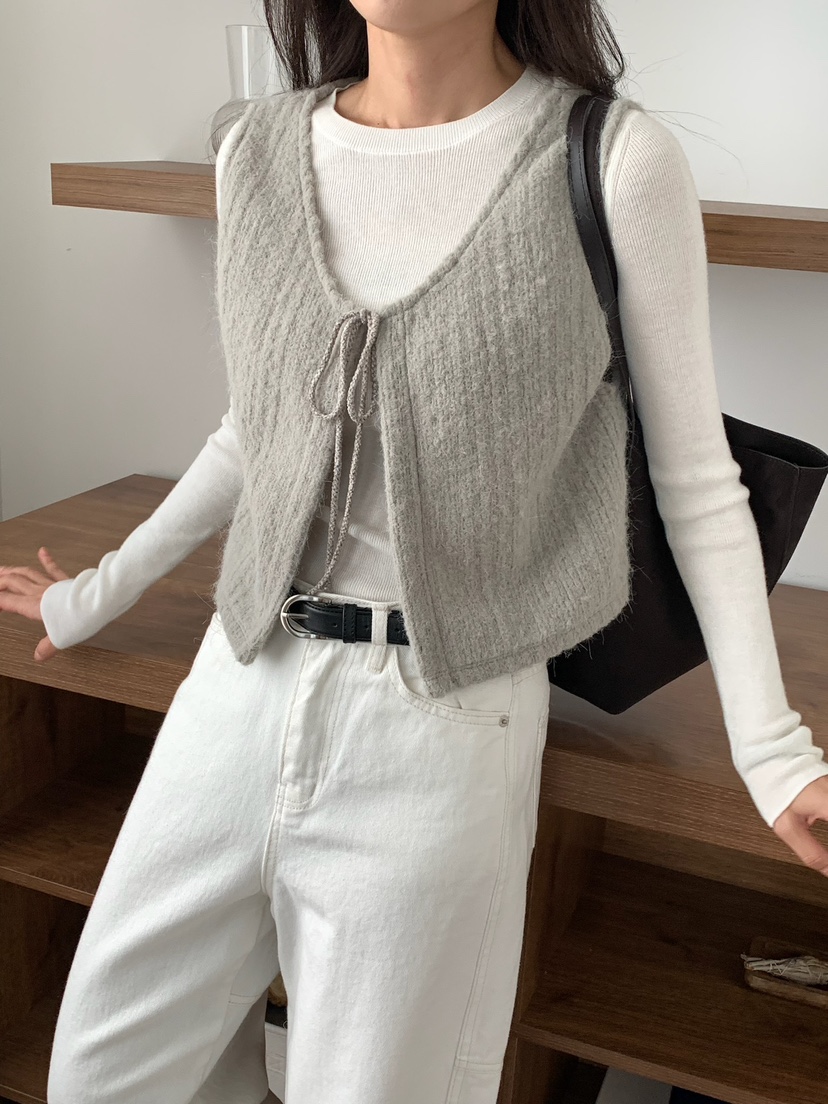 BLEECKER東大門㊣代購女裝新款休閑熱賣真品推薦馬甲安哥拉BLEECKER馬甲