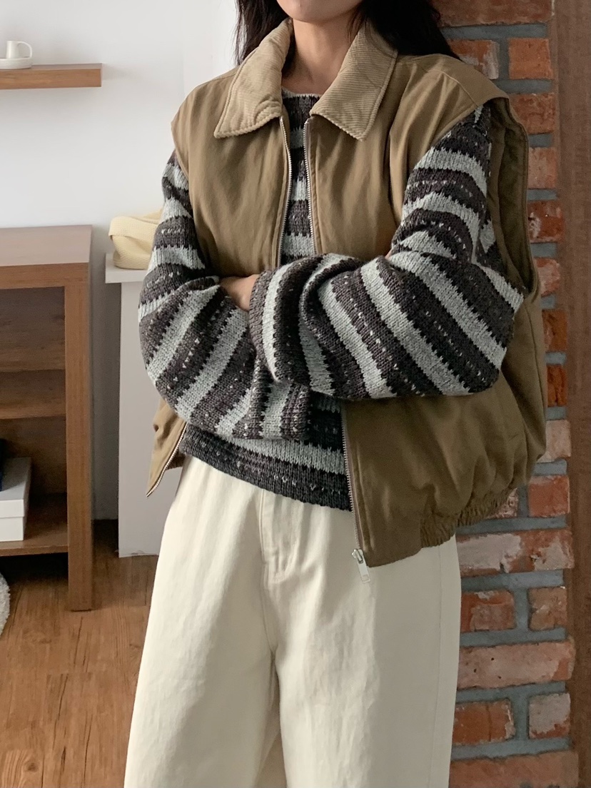 BLEECKER東大門㊣實拍女裝新款時尚25秋冬熱賣職業人氣針織衫BLEECKER針織衫