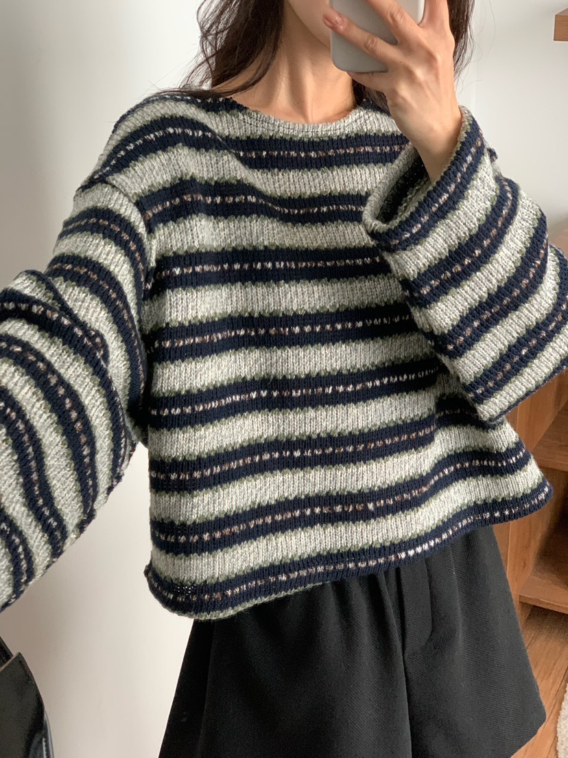 BLEECKER東大門㊣實拍女裝新款時尚25秋冬熱賣職業人氣針織衫BLEECKER針織衫