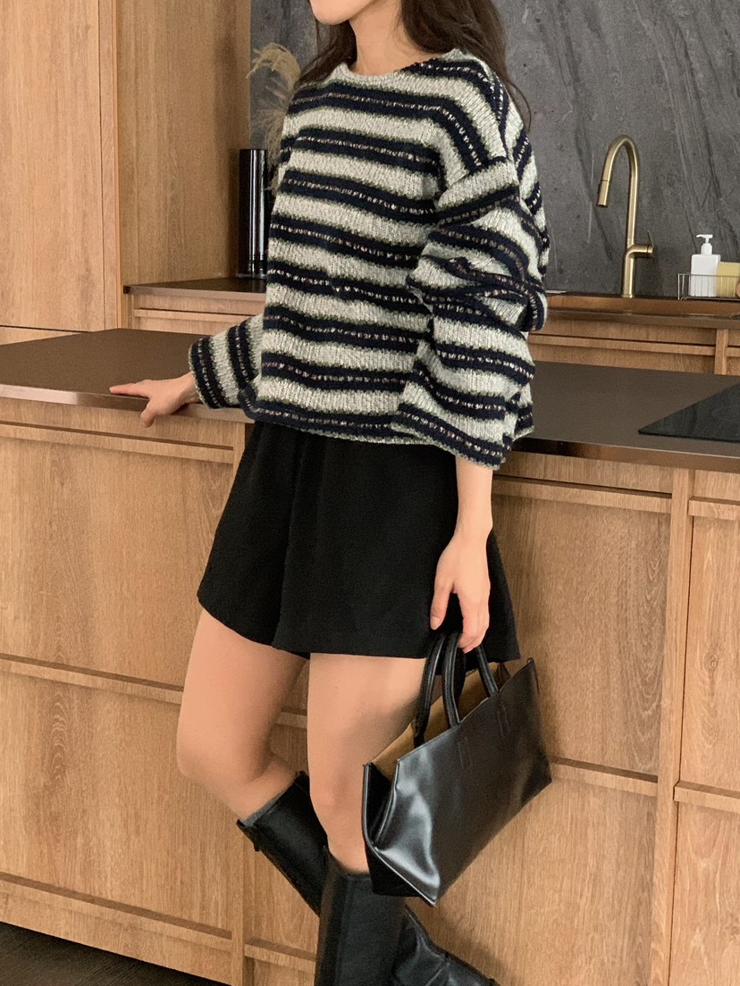 BLEECKER東大門㊣實拍女裝新款時尚25秋冬熱賣職業人氣針織衫BLEECKER針織衫