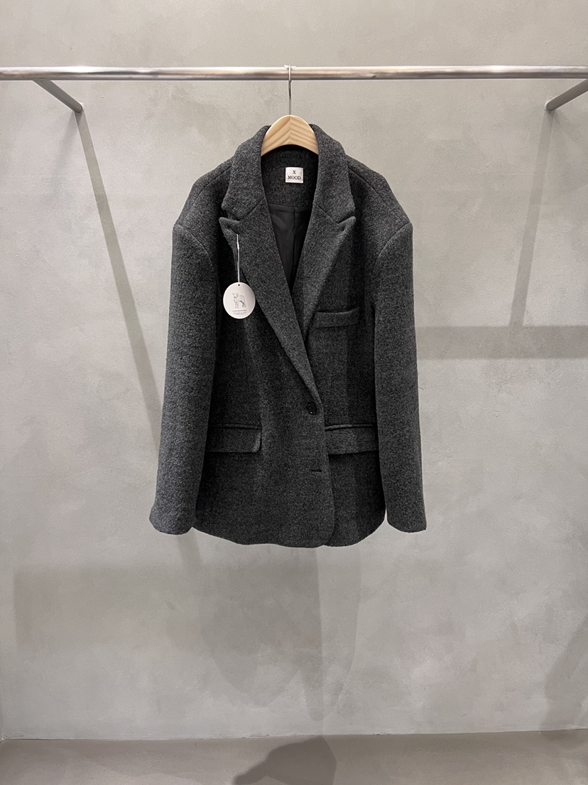 X-MOOD東大門㊣代購女士新品25秋冬真品熱賣時尚人氣短款大衣X-MOOD短款大衣