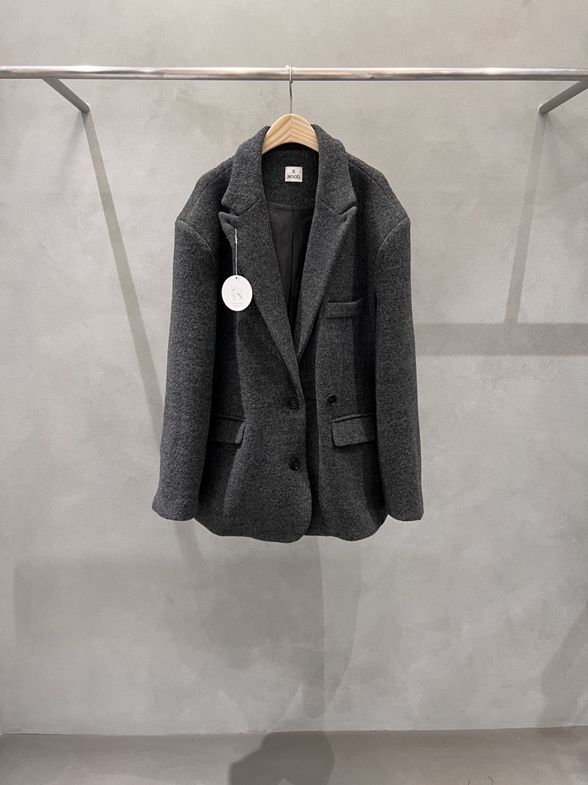 X-MOOD東大門㊣代購女士新品25秋冬真品熱賣時尚人氣短款大衣X-MOOD短款大衣