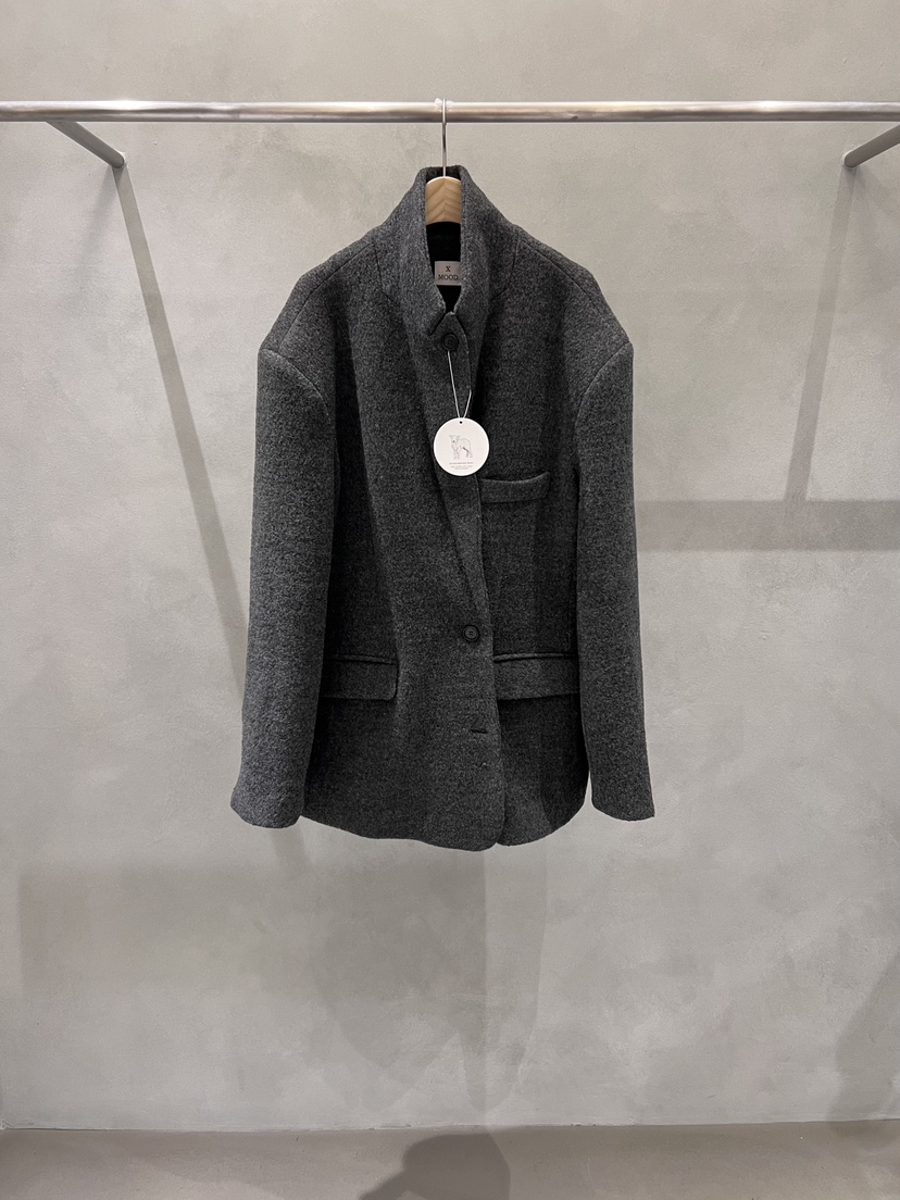 X-MOOD東大門㊣代購女士新品25秋冬真品熱賣時尚人氣短款大衣X-MOOD短款大衣