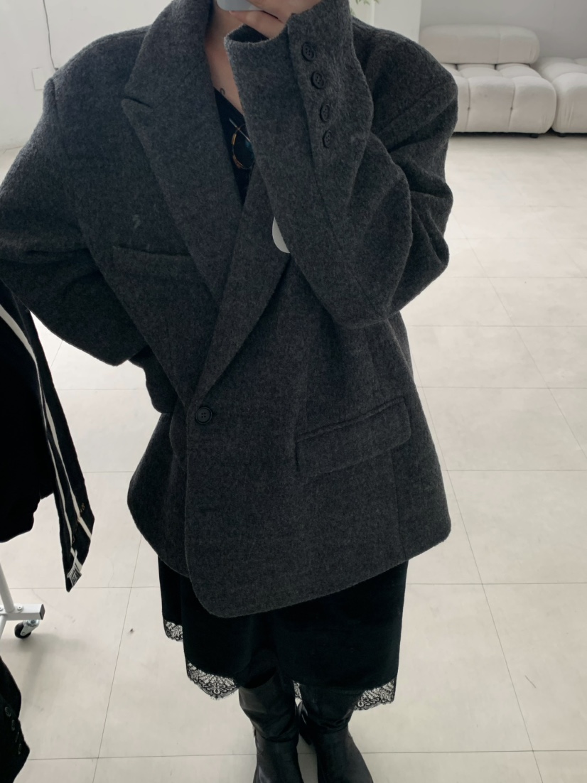 X-MOOD東大門㊣代購女士新品25秋冬真品熱賣時尚人氣短款大衣X-MOOD短款大衣