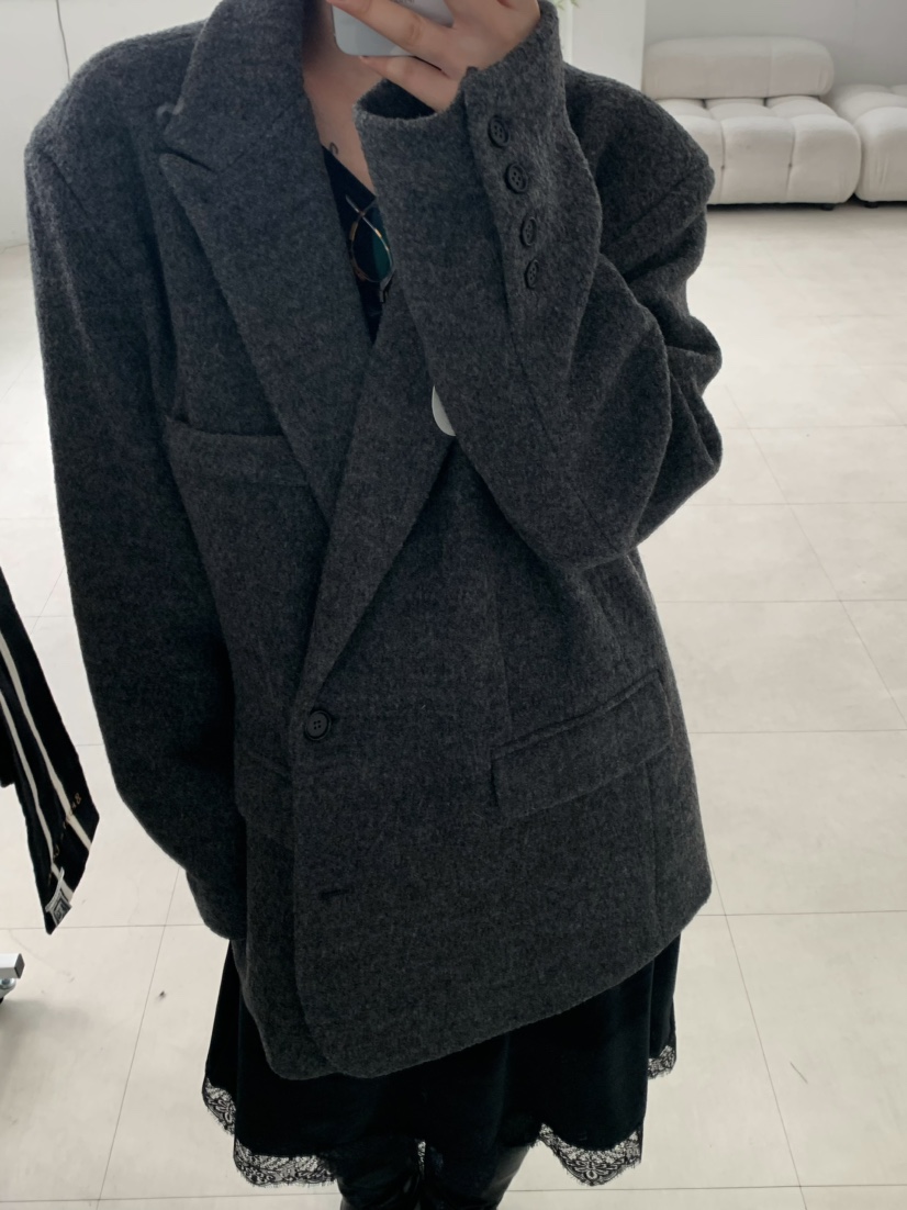 X-MOOD東大門㊣代購女士新品25秋冬真品熱賣時尚人氣短款大衣X-MOOD短款大衣