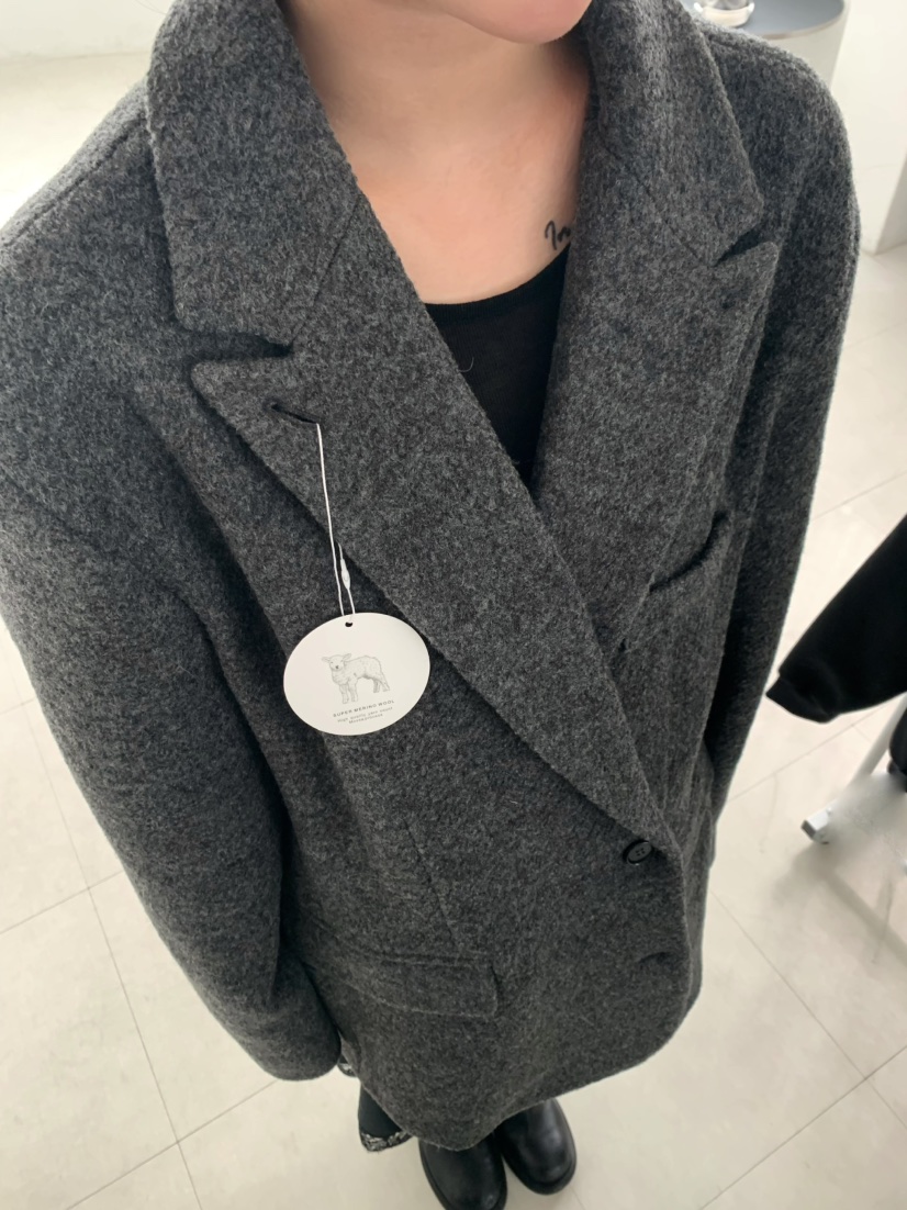 X-MOOD東大門㊣代購女士新品25秋冬真品熱賣時尚人氣短款大衣X-MOOD短款大衣