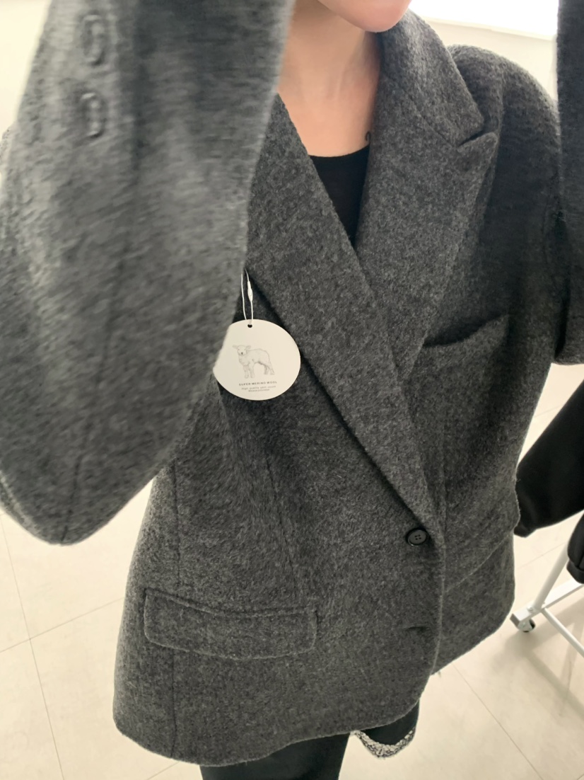 X-MOOD東大門㊣代購女士新品25秋冬真品熱賣時尚人氣短款大衣X-MOOD短款大衣