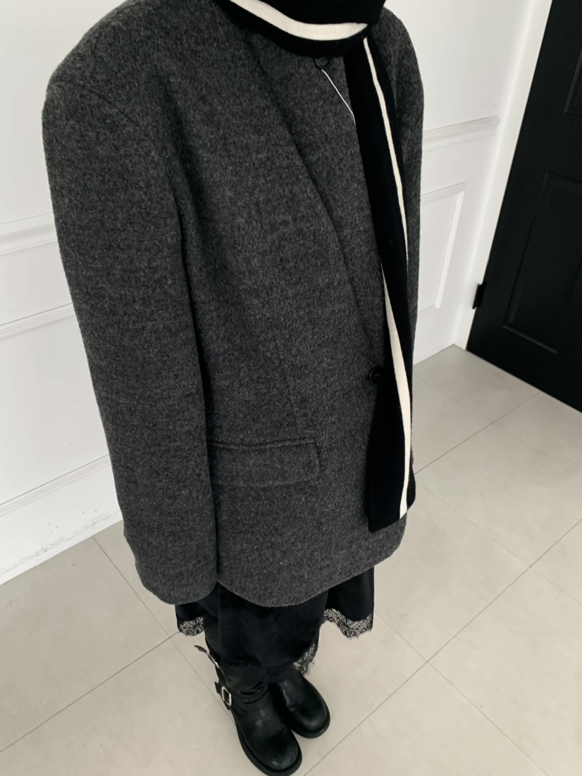 X-MOOD東大門㊣代購女士新品25秋冬真品熱賣時尚人氣短款大衣X-MOOD短款大衣