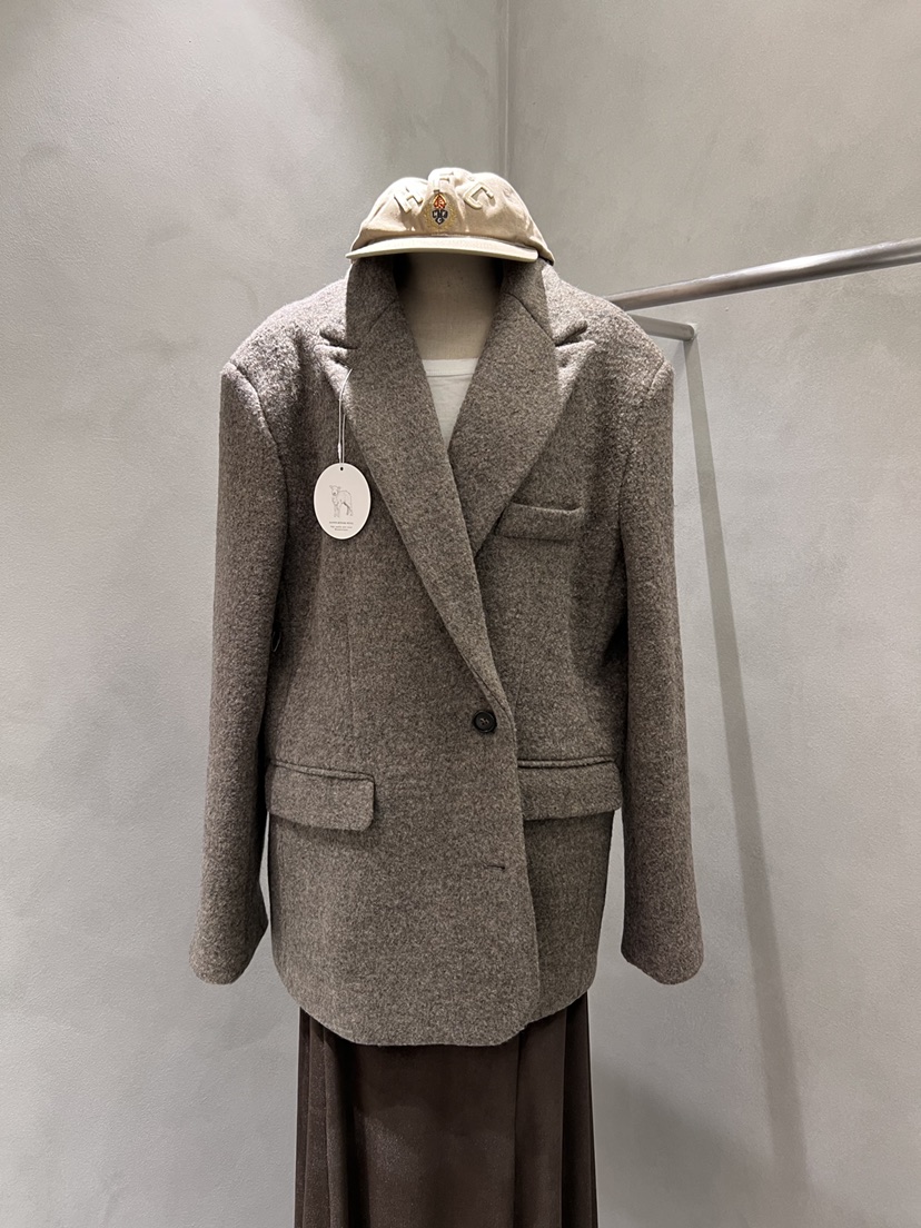 X-MOOD東大門㊣代購女士新品25秋冬真品熱賣時尚人氣短款大衣X-MOOD短款大衣圖色1