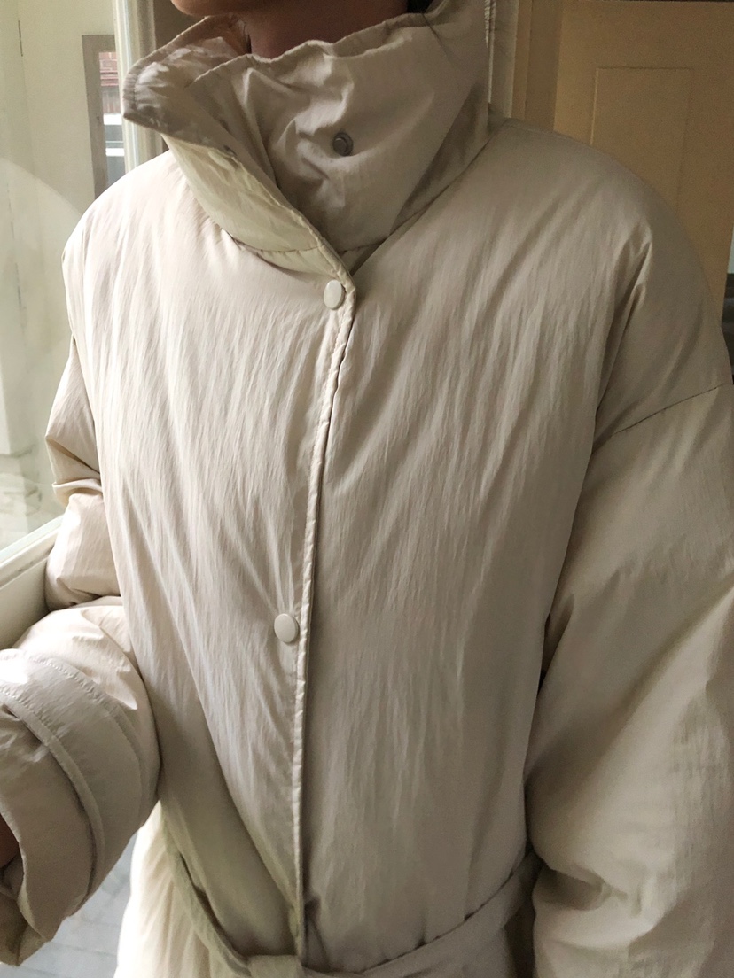 THE EYL韓國代購㊣女士新款推薦時尚職業長款羽絨服含腰帶THE EYL長款羽絨服