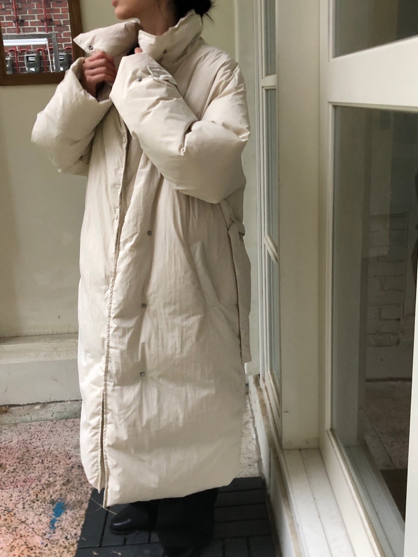 THE EYL韓國代購㊣女士新款推薦時尚職業長款羽絨服含腰帶THE EYL長款羽絨服