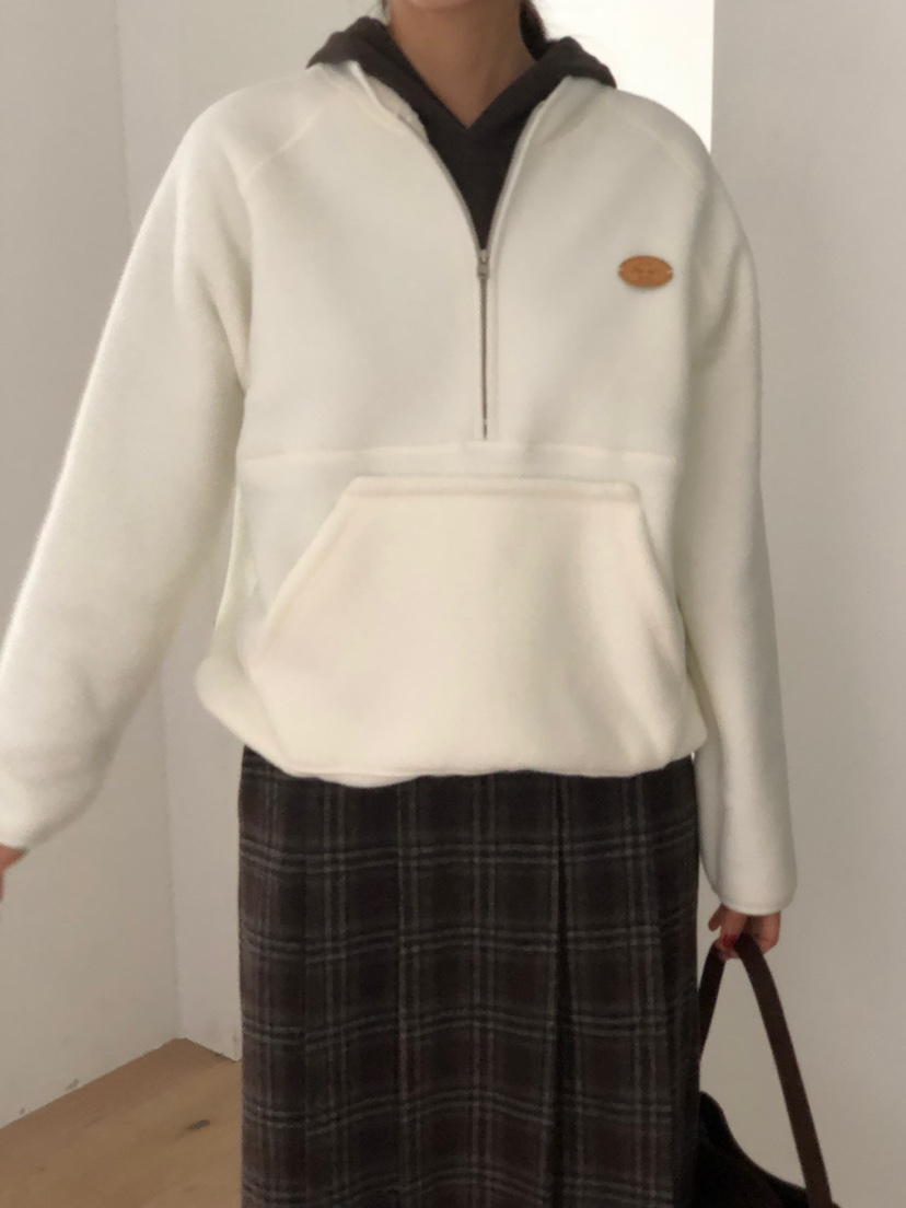 THE EYL韓國直郵㊣女士新款熱賣時尚人氣真品衛衣加絨拉鏈THE EYL衛衣