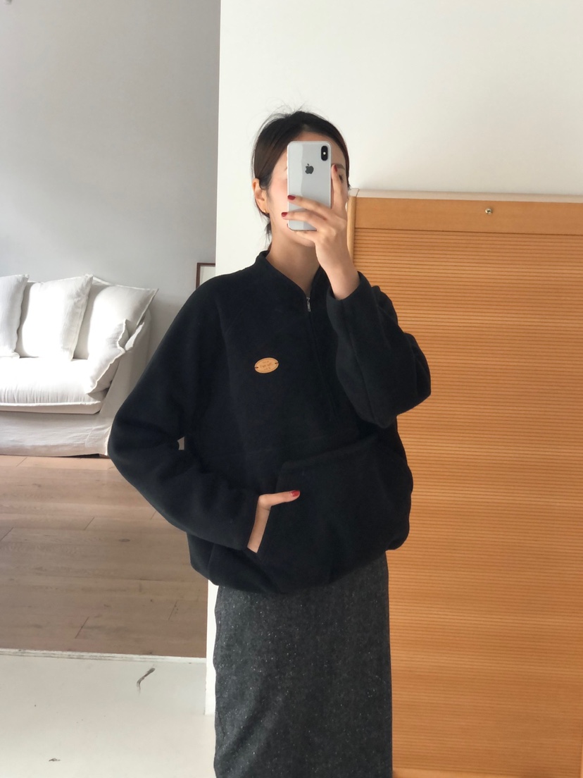 THE EYL韓國直郵㊣女士新款熱賣時尚人氣真品衛衣加絨拉鏈THE EYL衛衣