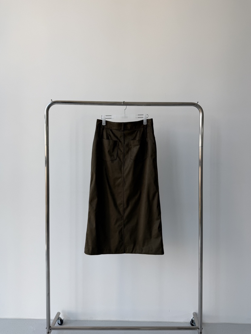 MINIMUZE韓國代購㊣女士新款真品熱賣人氣時尚25秋冬長裙絨面革MINIMUZE長裙