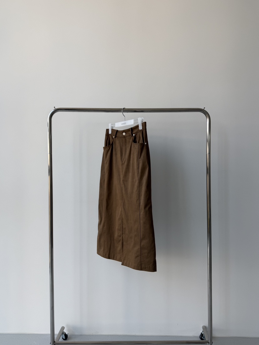 MINIMUZE韓國代購㊣女士新款真品熱賣人氣時尚25秋冬長裙絨面革MINIMUZE長裙圖色2