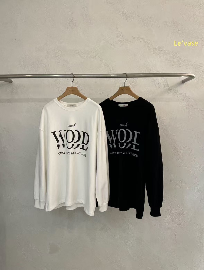 LE VASE東大門㊣代購女士新款休閑職業真品推薦25秋冬長袖T恤LE VASE長袖T恤