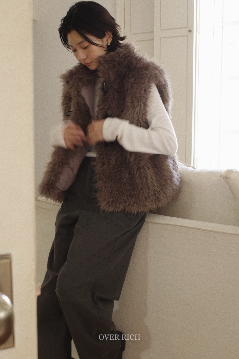 OVER RICH東大門㊣實拍女士新品25秋冬時尚人氣真品熱賣馬甲OVER RICH馬甲