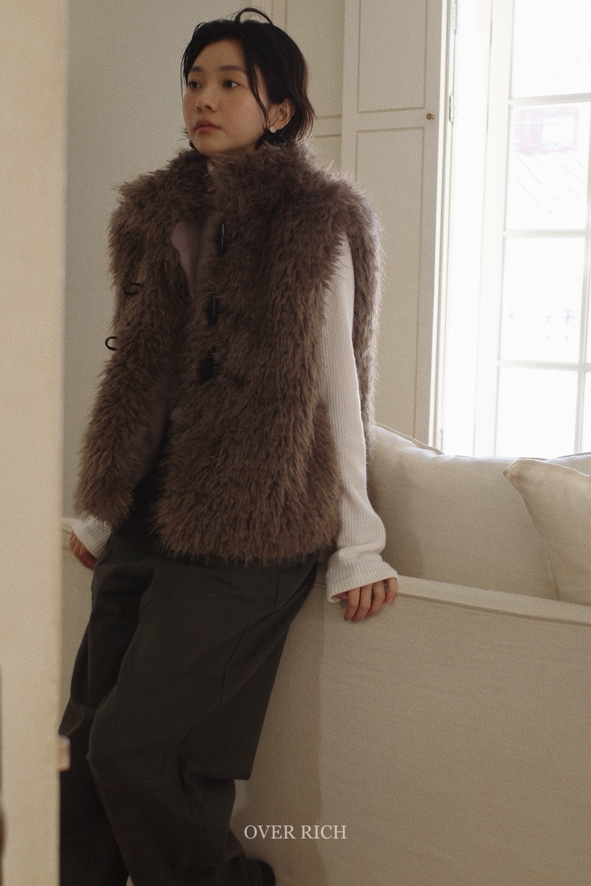 OVER RICH東大門㊣實拍女士新品25秋冬時尚人氣真品熱賣馬甲OVER RICH馬甲