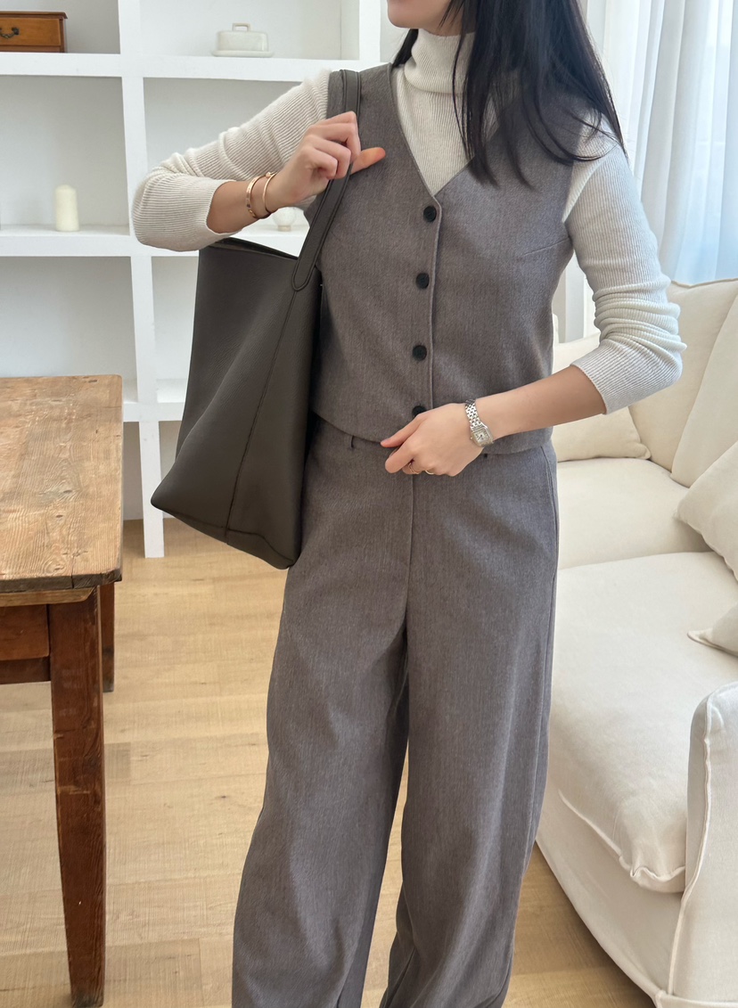 LE VASE韓國直郵㊣女裝新品推薦休閑職業25秋冬真品時尚馬甲LE VASE馬甲