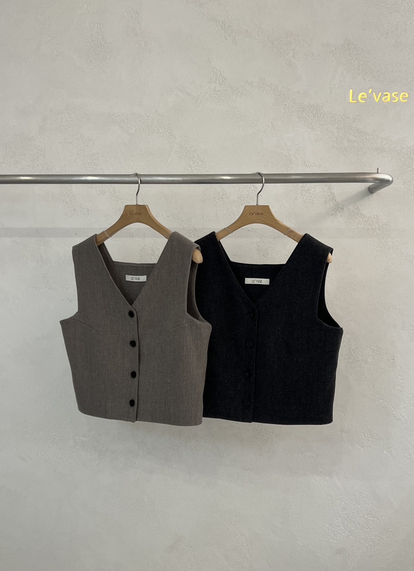 LE VASE韓國直郵㊣女裝新品推薦休閑職業25秋冬真品時尚馬甲LE VASE馬甲