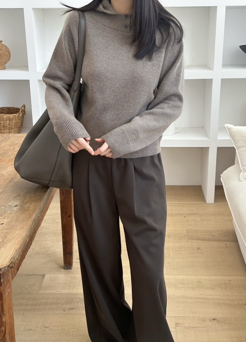 LE VASE韓國直郵㊣女裝新品時尚人氣推薦25秋冬休閑針織衫LE VASE針織衫