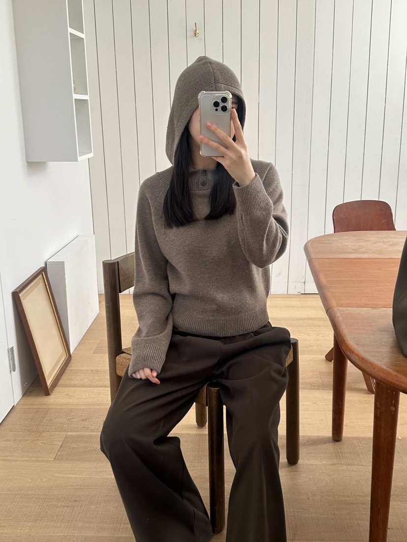 LE VASE韓國直郵㊣女裝新品時尚人氣推薦25秋冬休閑針織衫LE VASE針織衫