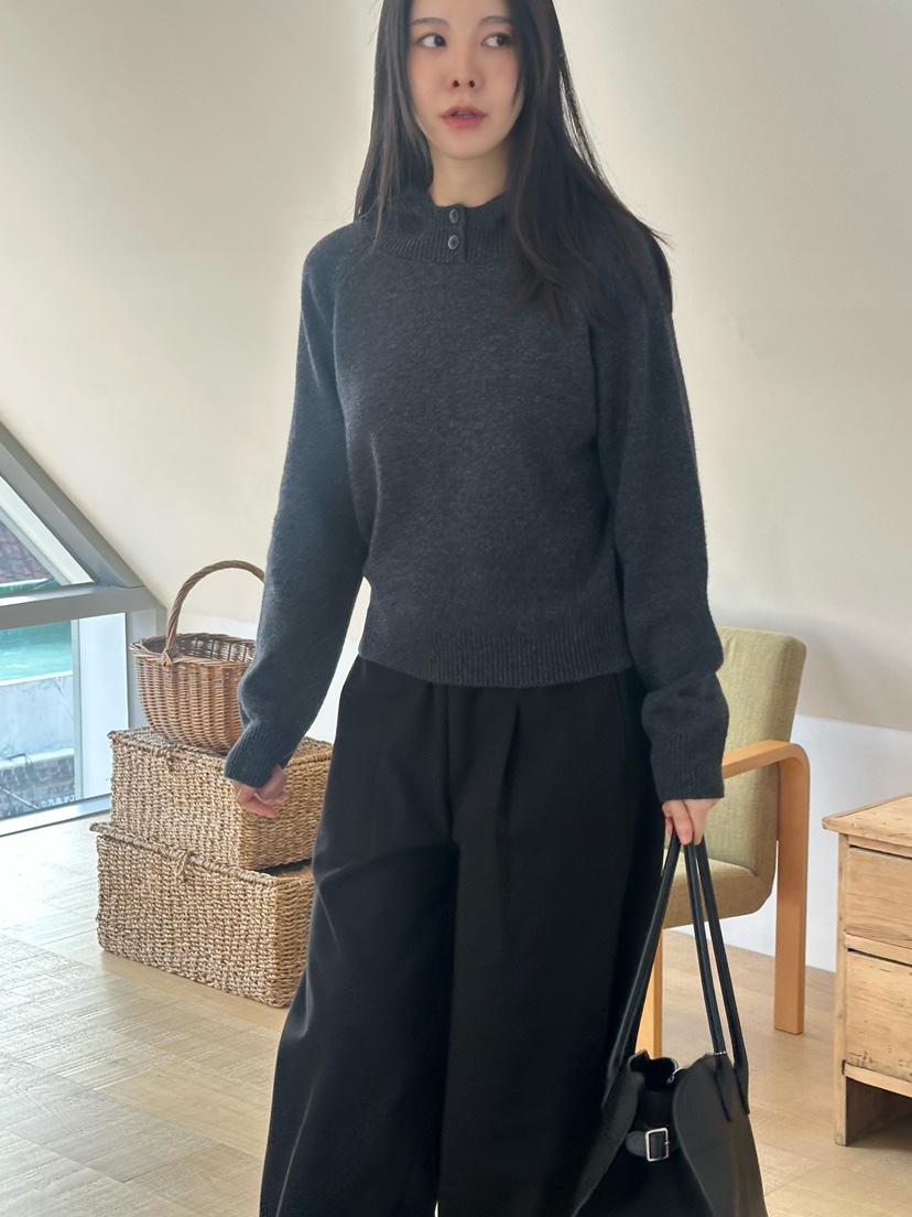 LE VASE韓國直郵㊣女裝新品時尚人氣推薦25秋冬休閑針織衫LE VASE針織衫