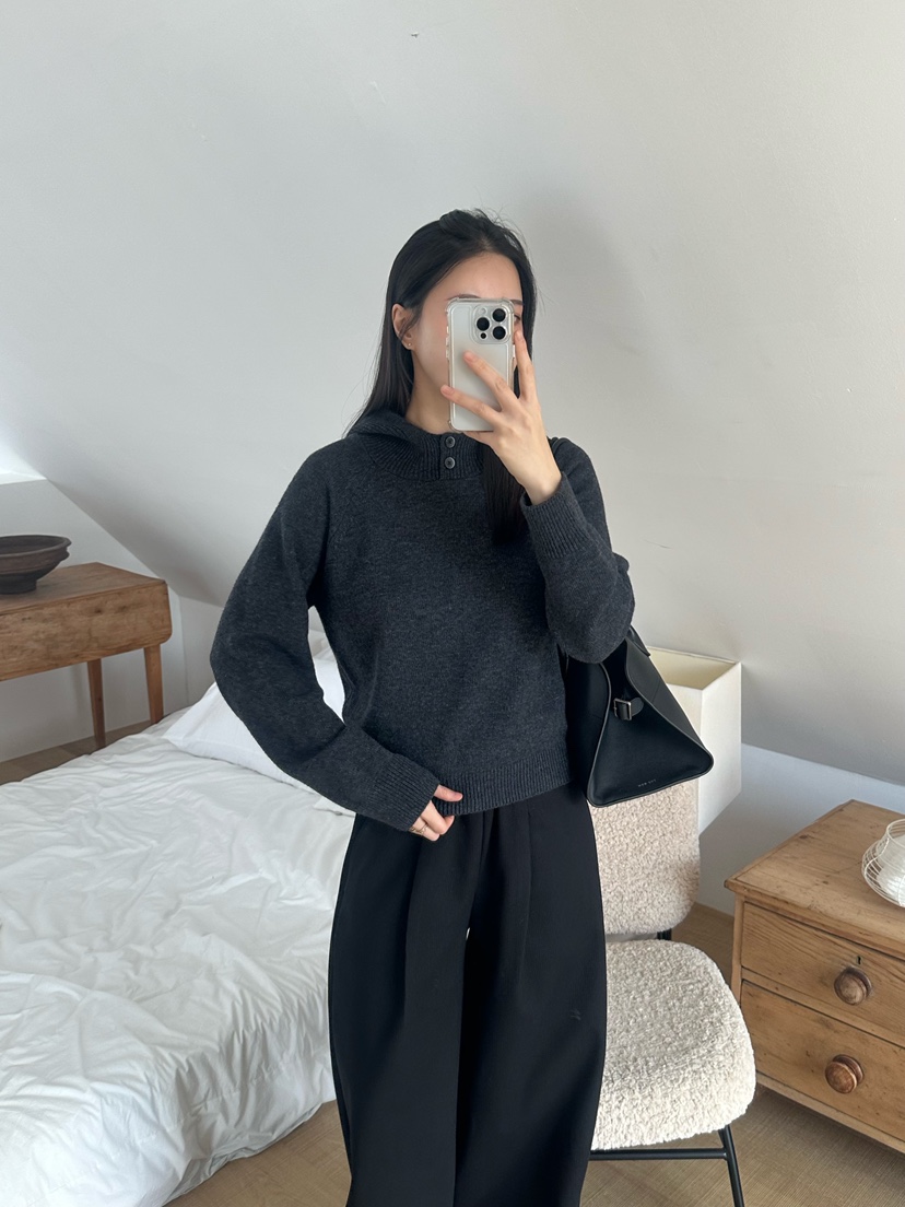 LE VASE韓國直郵㊣女裝新品時尚人氣推薦25秋冬休閑針織衫LE VASE針織衫