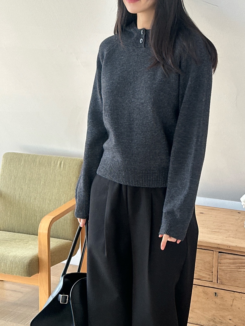 LE VASE韓國直郵㊣女裝新品時尚人氣推薦25秋冬休閑針織衫LE VASE針織衫圖色3