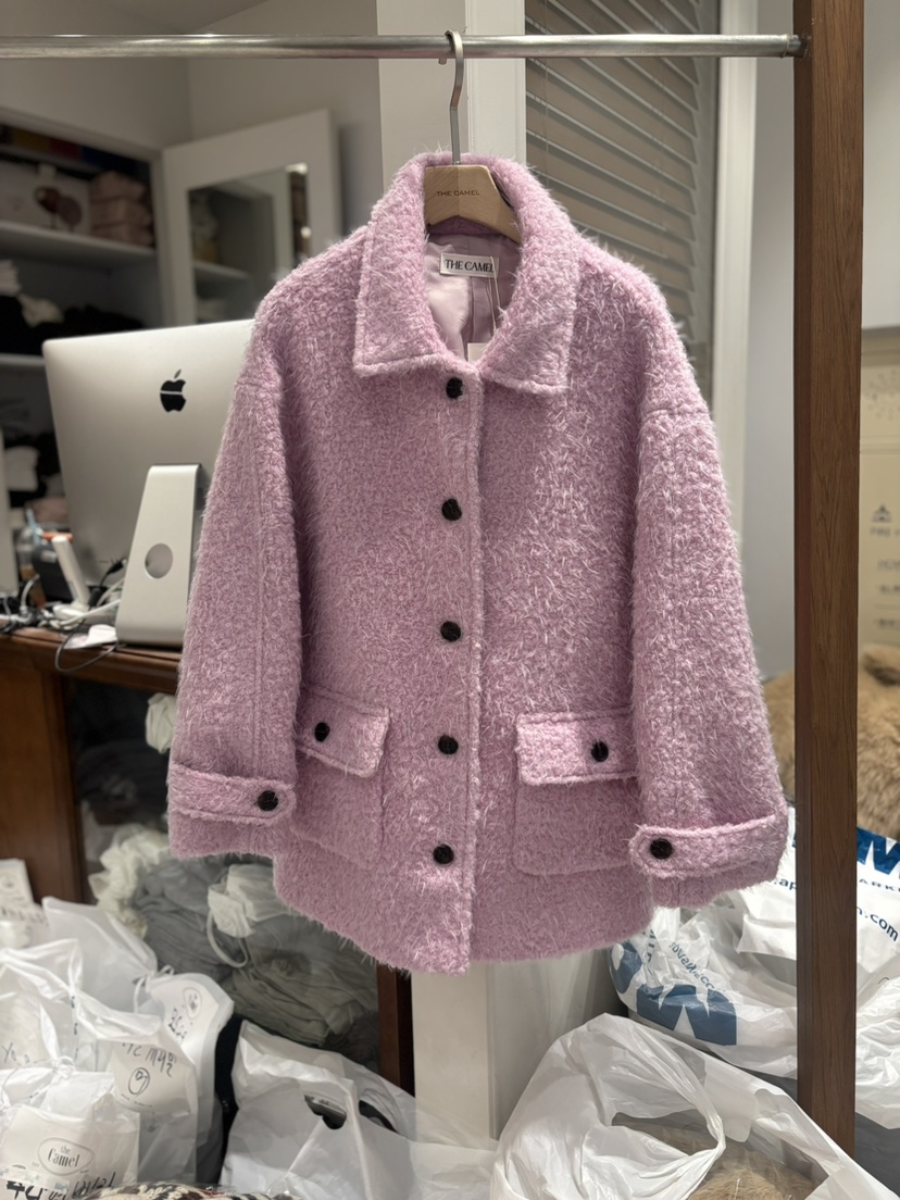 THE CAMEL東大門㊣實拍女裝新款真品短款大衣the came_l 家短款大衣圖色2
