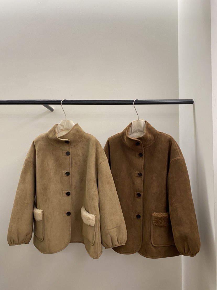 JADEMARKET韓國代購㊣女士新款真品人氣時尚短款大衣高領雙面JADE MARKET短款大衣