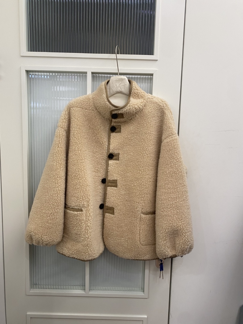 JADEMARKET韓國代購㊣女士新款真品人氣時尚短款大衣高領雙面JADE MARKET短款大衣圖色1