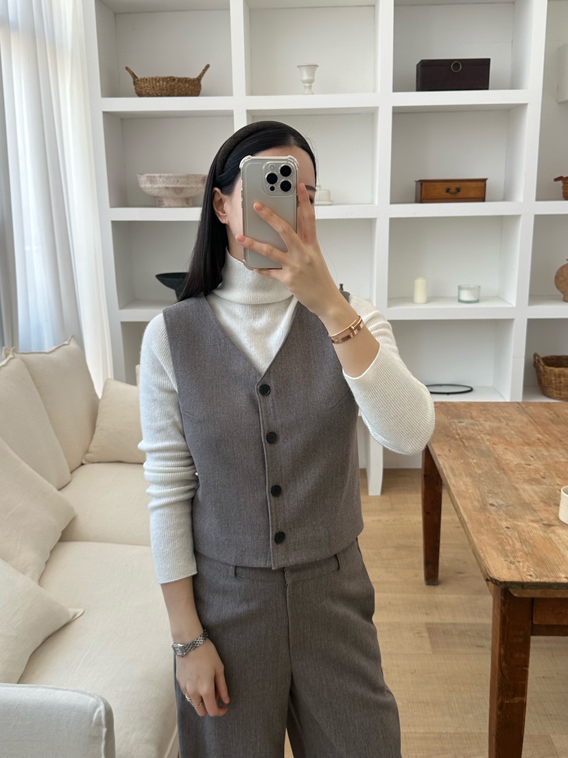 LE VASE韓國直郵㊣女裝新款真品熱賣休閑推薦時尚職業休閑褲LE VASE休閑褲