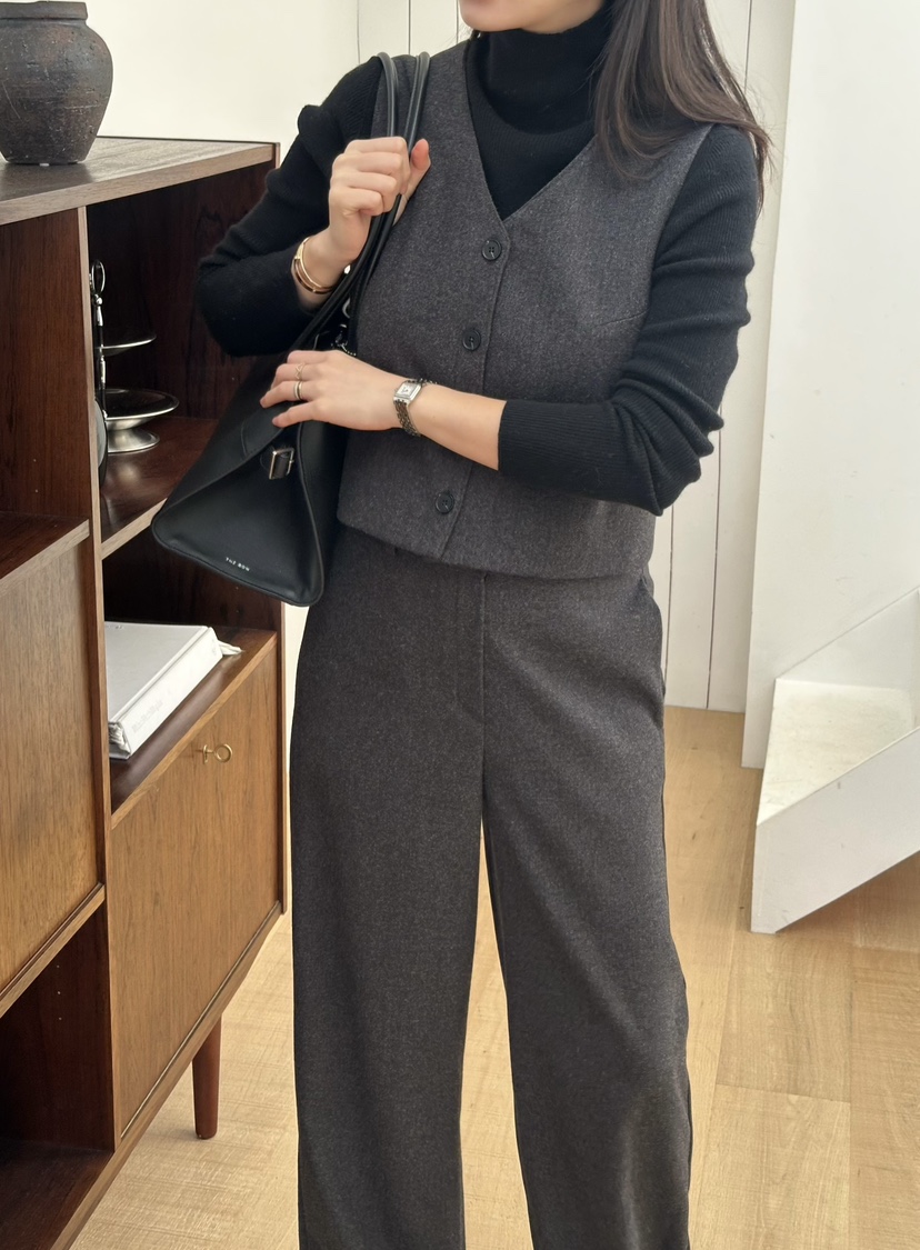 LE VASE韓國直郵㊣女裝新款真品熱賣休閑推薦時尚職業休閑褲LE VASE休閑褲