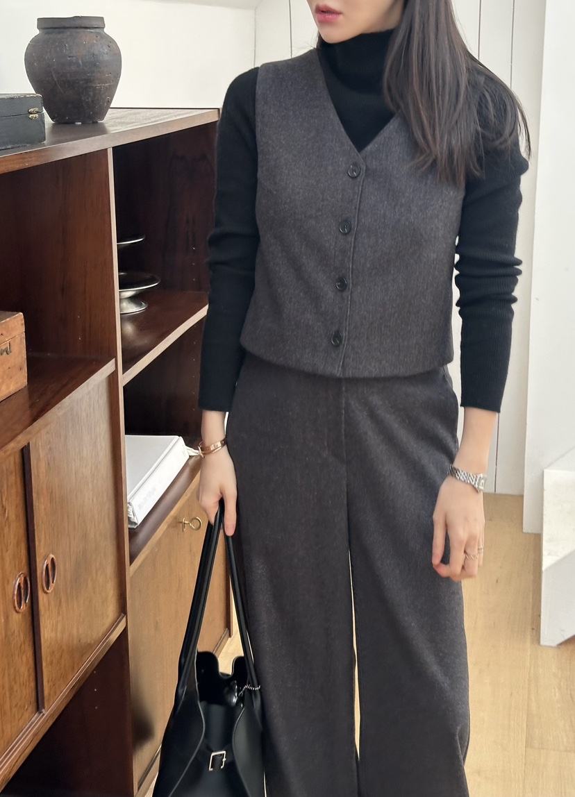 LE VASE韓國直郵㊣女裝新款真品熱賣休閑推薦時尚職業休閑褲LE VASE休閑褲