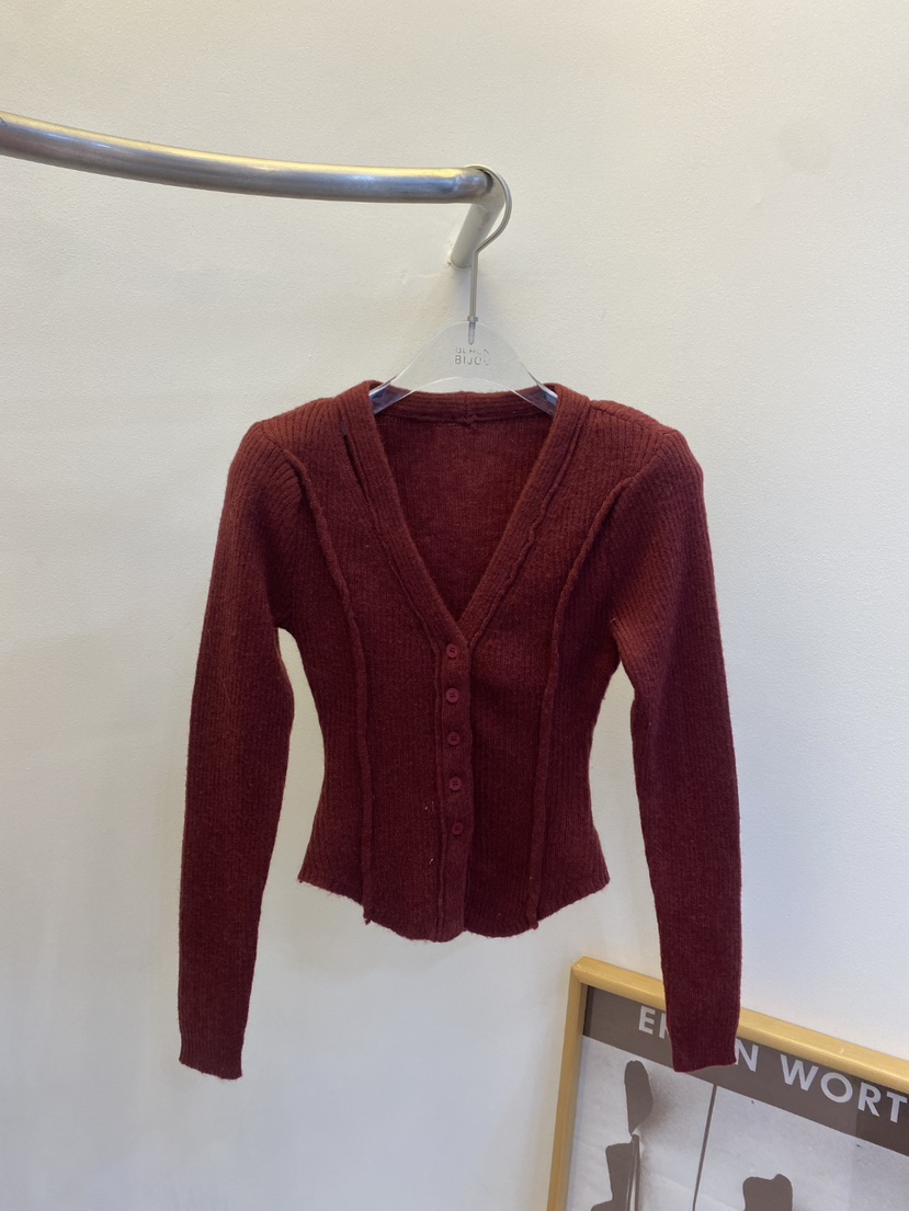 BLACK BIJOU東大門㊣代購女裝新品25秋冬時尚休閑針織衫鏤空BLACK BIJOU針織衫圖色5