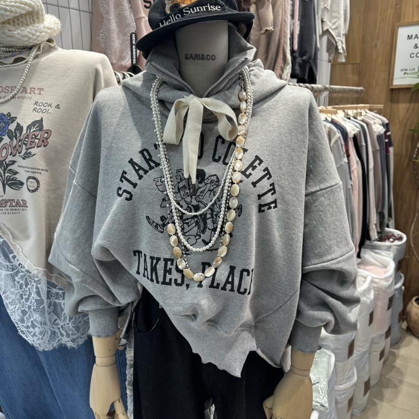 MARI CO東大門㊣實拍女裝新款真品推薦休閑熱賣衛衣不含項鏈MARI CO衛衣圖色1