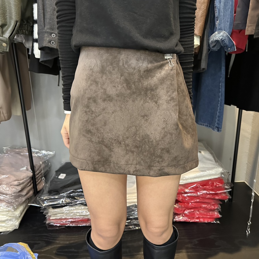 FLAMME TOIT東大門㊣實拍女士新款時尚職業推薦休閑25秋冬短裙FLAMME TOIT短裙圖色1