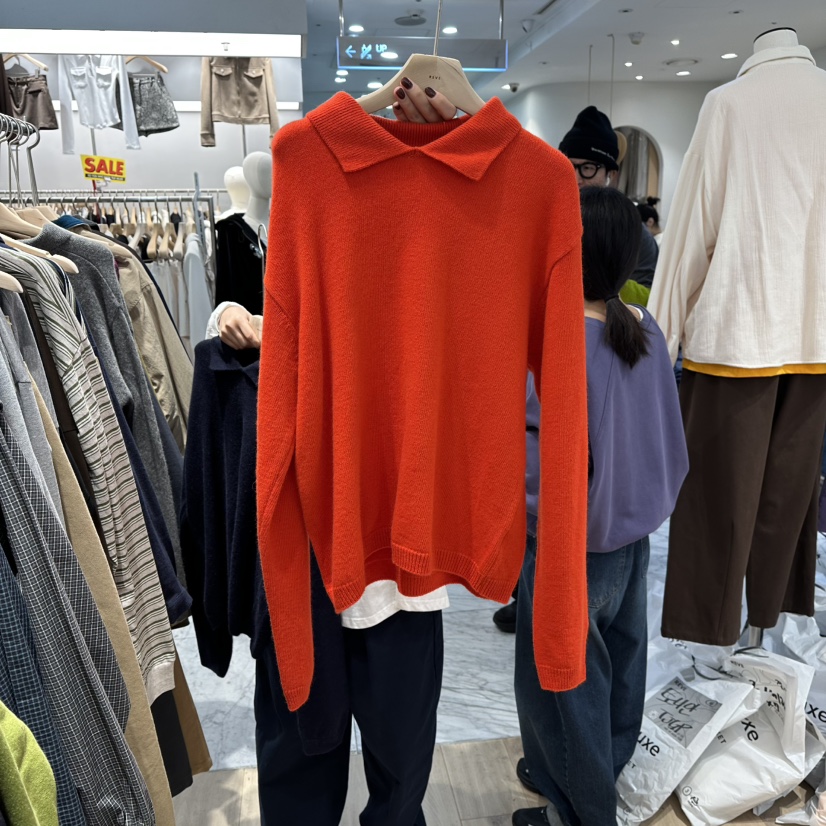 REVE-L東大門㊣代購女裝新款人氣時尚休閑推薦真品針織衫浣熊REVE-L針織衫圖色2