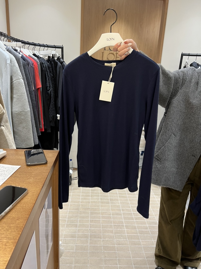 LOFN韓國代購㊣女裝新品真品人氣時尚25秋冬休閑職業長袖T恤LOFN長袖T恤圖色1