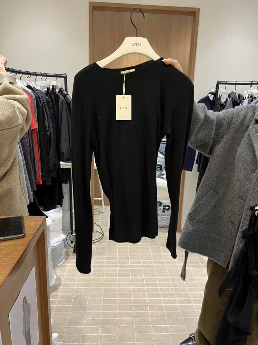 LOFN韓國代購㊣女裝新品真品人氣時尚25秋冬休閑職業長袖T恤LOFN長袖T恤圖色2