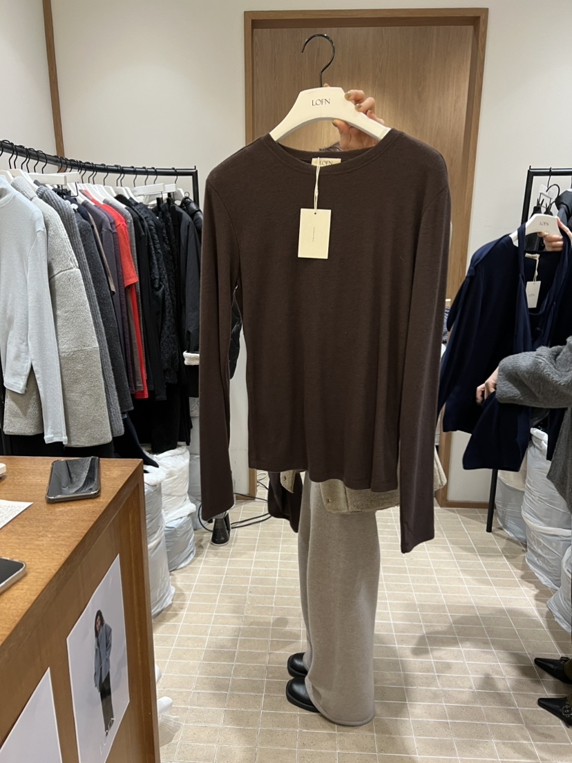 LOFN韓國代購㊣女裝新品真品人氣時尚25秋冬休閑職業長袖T恤LOFN長袖T恤圖色3