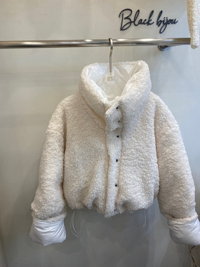 BLACK BIJOU韓國代購㊣女裝新品職業推薦人氣夾克兩面穿抓絨BLACK BIJOU夾克